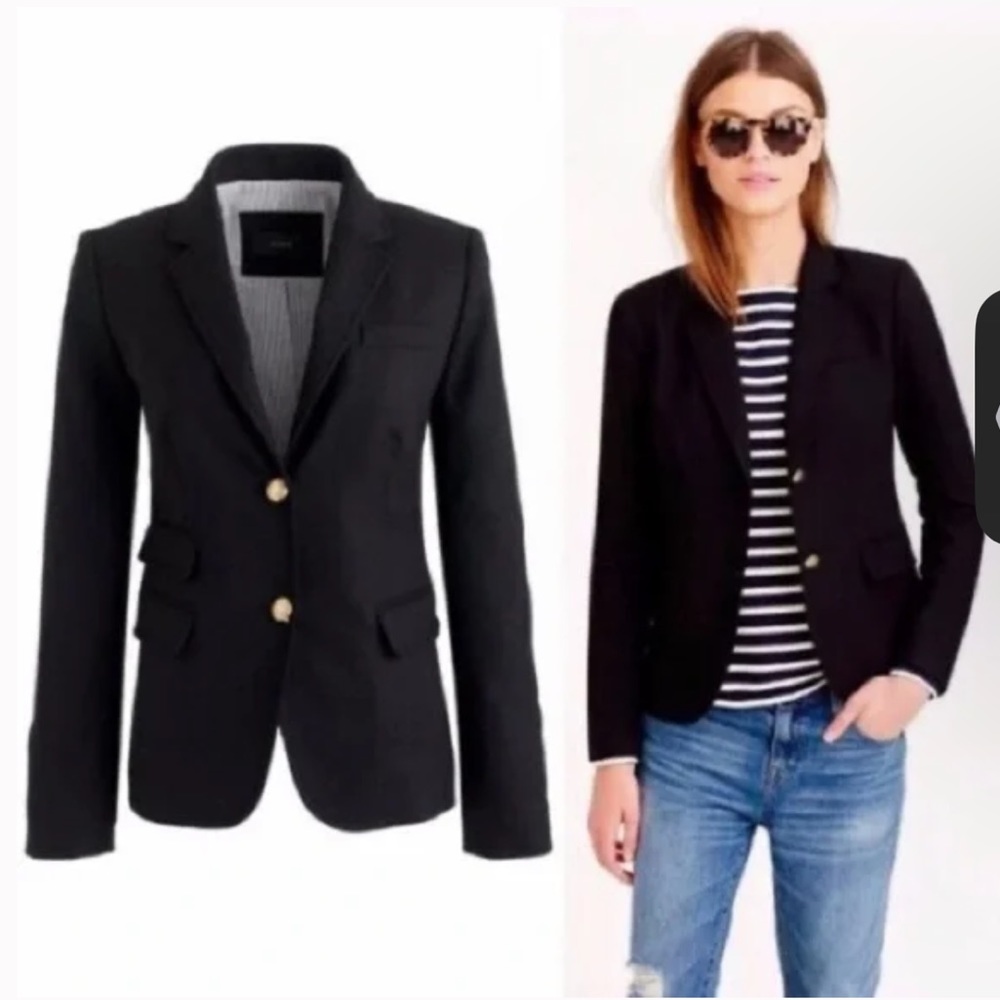 J.crew schoolboy blazer - black with gold buttons - 2T - like new!